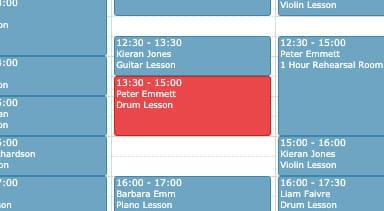 Highlighting bookings in Jezzam helps you use colour to manage your online bookings